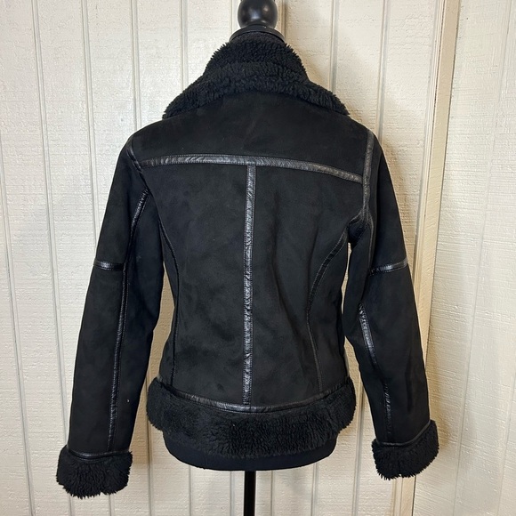 Zara Faux Suede Biker Moto Double Faced Jacket, size XS. - Picture 2 of 6